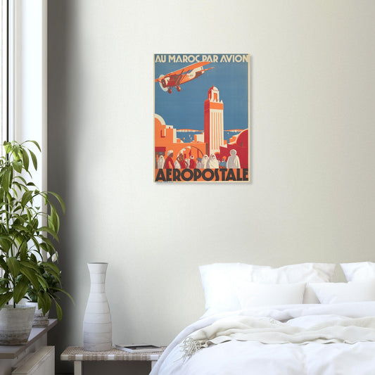 1930s Aeropostale Travel Poster - Vintage Morocco Print 18x24 45x60 cm 18x24″ - Vertical