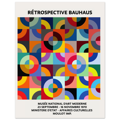 1970 Paris Bauhaus Exhibition Poster #1 11x14