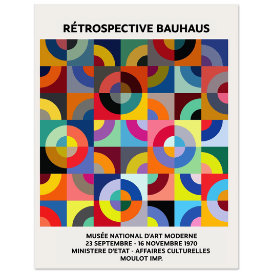 1970 Paris Bauhaus Exhibition Poster #1 11x14