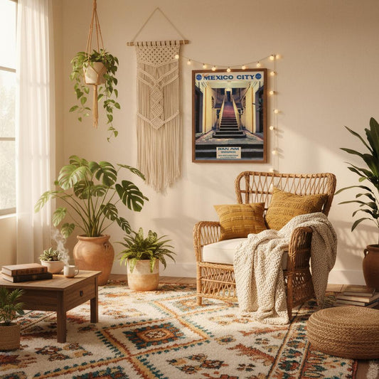 Mexico City Pan Am Art Deco Travel Poster 75x100 cm 30x40″