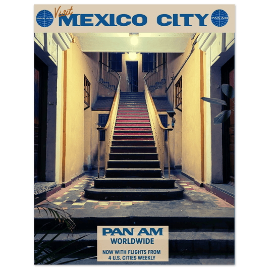 Mexico City Pan Am Art Deco Travel Poster 27x35 cm 11x14″