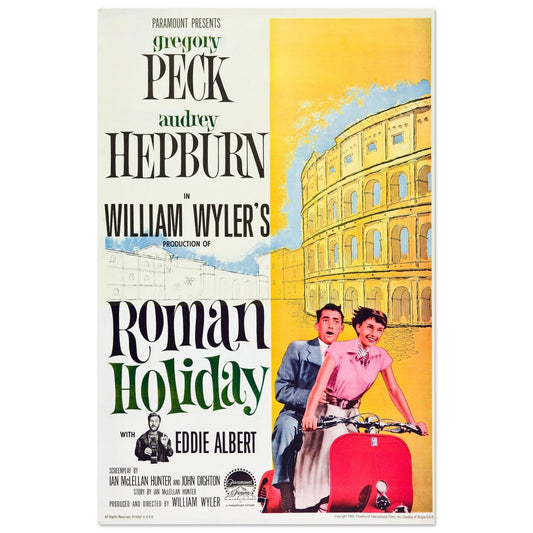 "Roman Holiday" 1952 Audrey Hepburn Movie Poster 11x17 Default Title